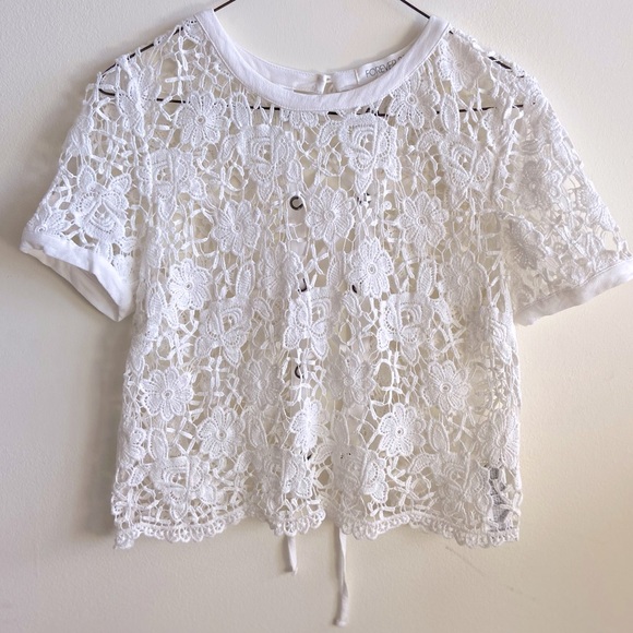Forever21 Cotton Lace Shirt - Picture 1 of 6